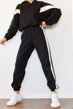 Женский черный спортивный костюм XHAN