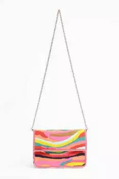 Женский декорированный клатч Daphne ручной работы розового цвета AMERICA & BEYOND