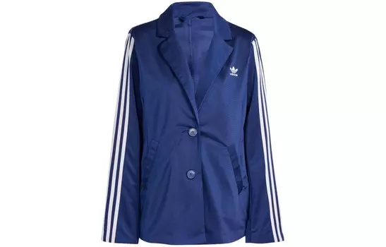 Женский деловой костюм с тремя полосками, синий Adidas Originals