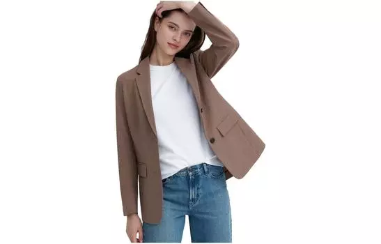 Женский деловой костюм UNIQLO, цвет Camel