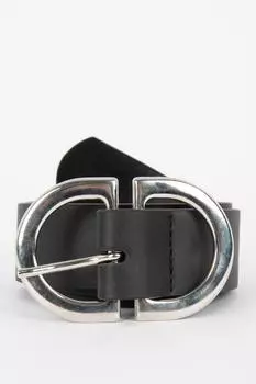 Женский деловой ремень из искусственной кожи DeFacto, черный