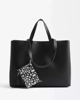 Женский держатель для документов для ноутбука 13" со съемным кошельком для монет и магнитной застежкой Parfois, чёрный