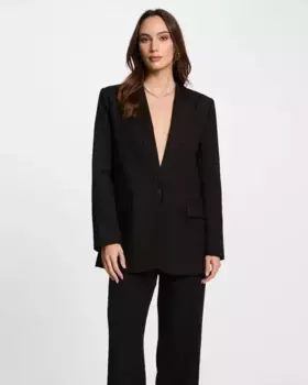 Женский длинный блейзер с пайетками Morgan, чёрный