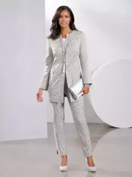 Женский длинный пиджак "Длинный пиджак" Lady, серый