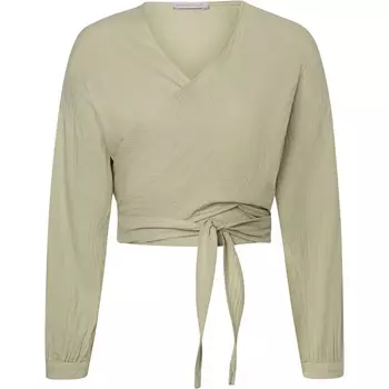 Женский длинный рукав с запахом Mandala, зеленый