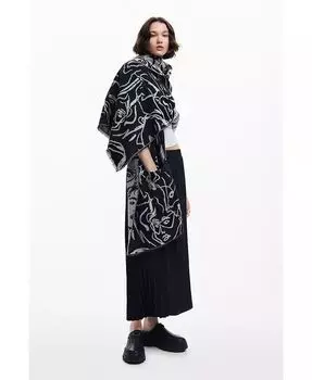 Женский длинный шарф с лицами Desigual, мультиколор