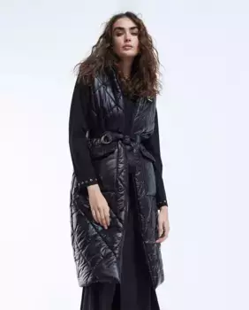 Женский длинный утепленный жилет Lola Casademunt, черный