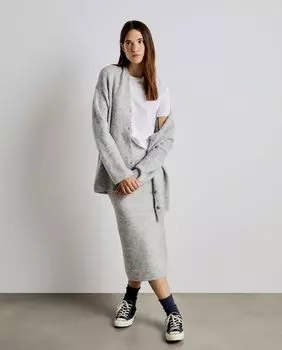 Женский длинный жакет английской вязки Easy Wear, серый