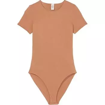 Женский домашний комбинезон PINK VICTORIA'S SECRET Feathersoft с короткими рукавами/бежевый, светло-коричневый