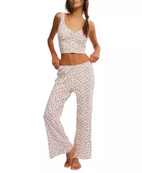 Женский домашний комплект Fresh In Love с принтом Free People, белый