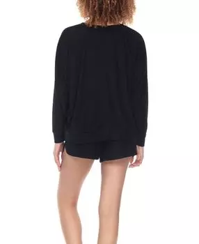 Женский домашний комплект из махровой ткани в рубчик Night Owl, 2 предмета Honeydew, черный