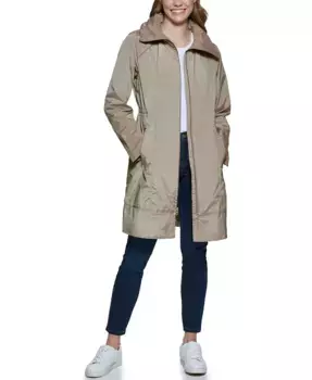 Женский дождевик Signature 36” складной для путешествий Cole Haan, коричневый/бежевый