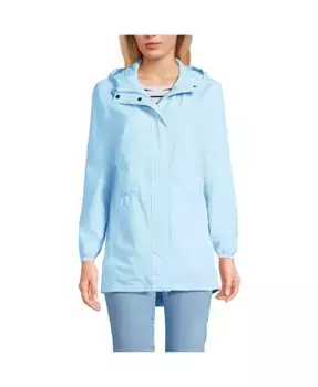 Женский дождевик Squall Packable Waterproof Lands' End, синий
