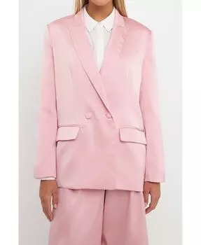 Женский драпированный пиджак English Factory, розовый