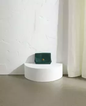 Женский двойной кожаный кошелек Stella Rittwagen, бирюзовый