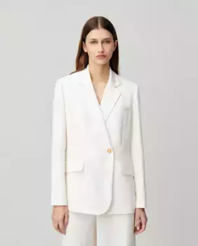 Женский двубортный блейзер с застежкой на пуговицы Claudie Pierlot, белый