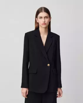 Женский двубортный блейзер с застежкой на пуговицы Claudie Pierlot, чёрный