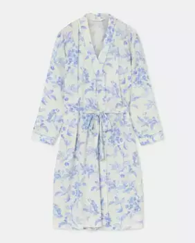 Женский двубортный халат с принтом nfasis, синий