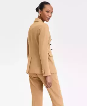 Женский двубортный пиджак I.N.C. International Concepts, коричневый/бежевый