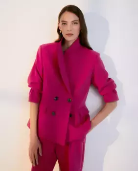 Женский двубортный пиджак Woman El Corte Ingls, цвет 240 Fucsia