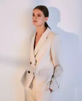 Женский двубортный пиджак Woman El Corte Ingls, цвет 120 Crudo