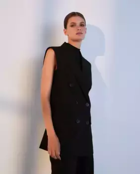 Женский двубортный жилет Woman El Corte Ingls, черный
