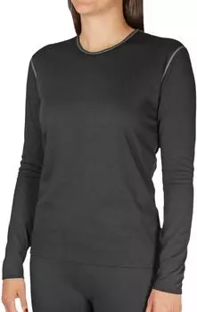 Женский двухслойный топ с круглым вырезом Hot Chillys Pepper, черный