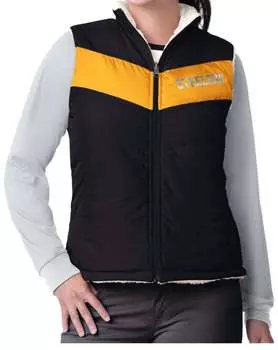 Женский двусторонний жилет Pittsburgh Steelers Game Rule черного цвета G-III