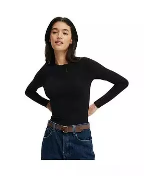 Женский джемпер All Day Crew с длинным рукавом COTTON ON, черный