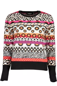 Женский джемпер Desigual из вискозы с комбинированным принтом, мультиколор