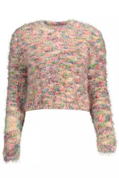 Женский джемпер Desigual короткий разноцветной вязки, мультиколор
