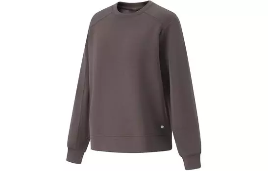 Женский джемпер LiNing Fitness Series, цвет «угольный кофе», цвет «умбра», Charcoal Coffee Umber