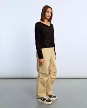 Женский джемпер с длинным рукавом из смесовой пряжи Lili Sidonio, черный