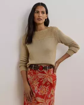 Женский джемпер с длинными рукавами Lauren Ralph Lauren, бежевый