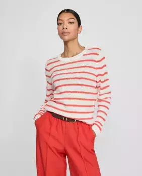 Женский джемпер с круглым вырезом Vila, коралловый