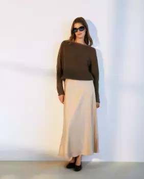 Женский джемпер с вырезом «лодочкой» и заниженными рукавами Woman El Corte Ingls, цвет Visn