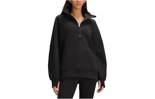 Женский джемпер серии Scuba Lululemon, Drip Coffee/Gold Logo/ESPR/GOLD