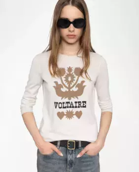 Женский джемпер Teissa 100% мериносовая шерсть Zadig & Voltaire, белый