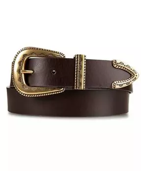 Женский джинсовый ремень с фактурной пряжкой Lucky Brand, коричневый