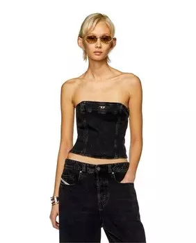 Женский джинсовый топ без рукавов Diesel, черный