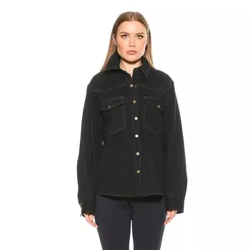 Женский джинсовый топ свободного кроя на пуговицах в стиле вестерн ALEXIA ADMOR Della Classic, цвет Dark Denim