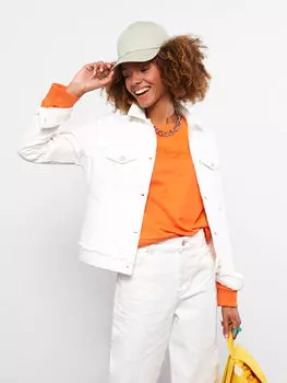 Женский джинсовый жакет Rodeo с воротником-стойкой и прямым карманом LCW Jeans