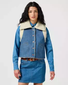 Женский джинсовый жилет на подкладке Wrangler, синий