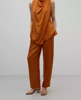Женский джоггер с боковыми карманами и эластичным поясом Adolfo Dominguez, оранжевый