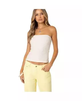 Женский фактурный топ-труба Albina Edikted, бежевый