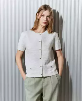 Женский фантазийный структурированный джерси Easy Wear, кремово-белый