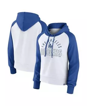 Женский фирменный белый пуловер с капюшоном Los Angeles Dodgers Pop Fly Fanatics