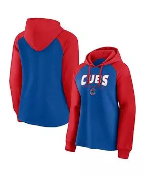 Женский фирменный красный пуловер с капюшоном Chicago Cubs Recharged реглан Fanatics, красный