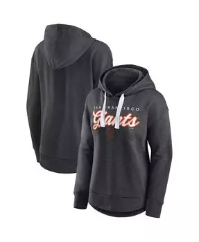 Женский фирменный пуловер с капюшоном San Francisco Giants с рисунком из меланша и древесного угля Fanatics