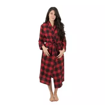 Женский фланелевой халат в клетку Leveret Leveret